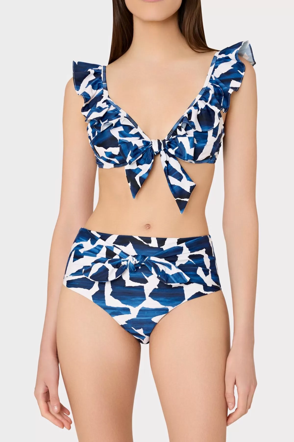 Ocean Puzzle Tie Bikini Bottom-MILLY Online