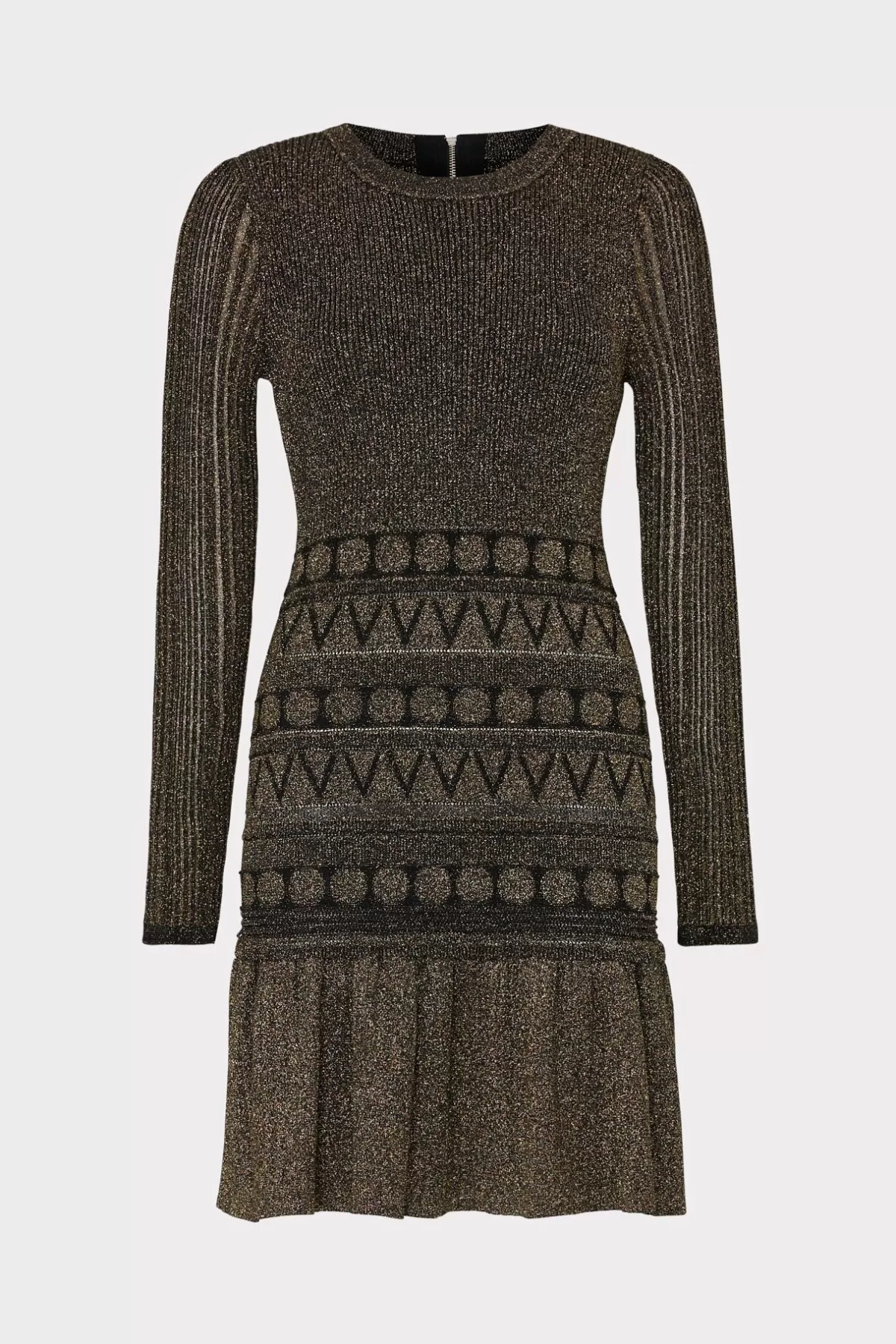 Solene Metallic Ruffle Mini Dress-MILLY Store